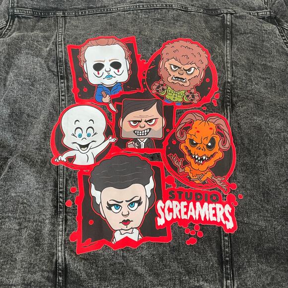 NWT Universal Studios Halloween Horror Nights 2022 Studio Screamers Jean Jacket - Picture 2 of 16